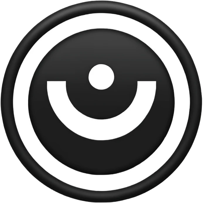 Black circle with “MB” written on in the middle of it. Nothing else no holes or anything. emoji