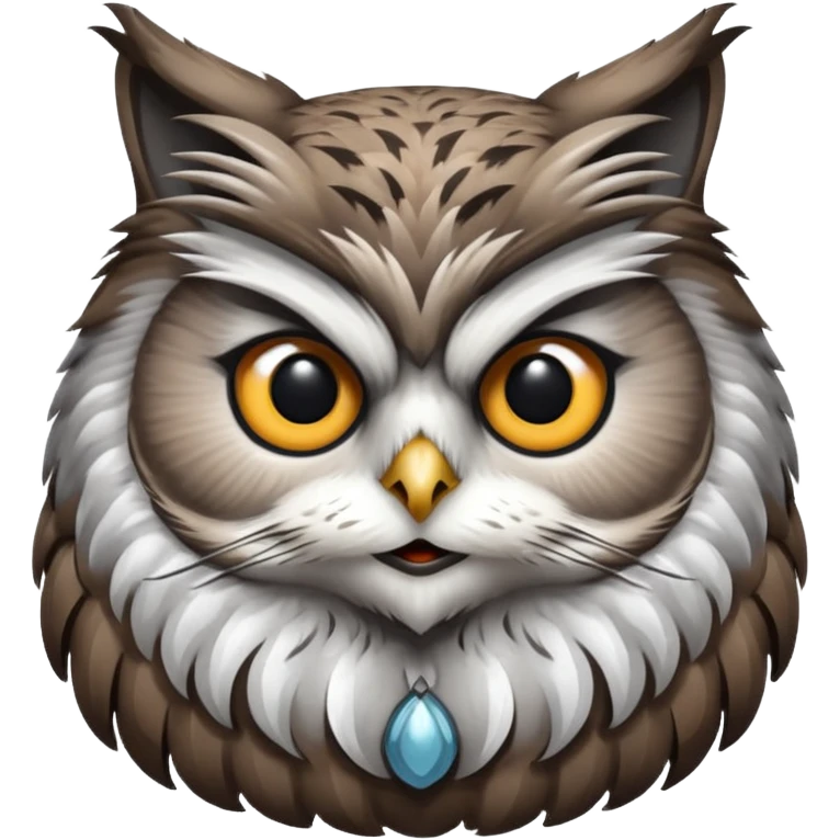 The owl with cat's face emoji