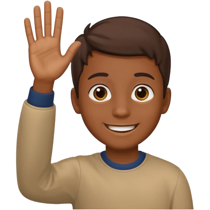 generate emoji of boy saying hii emoji