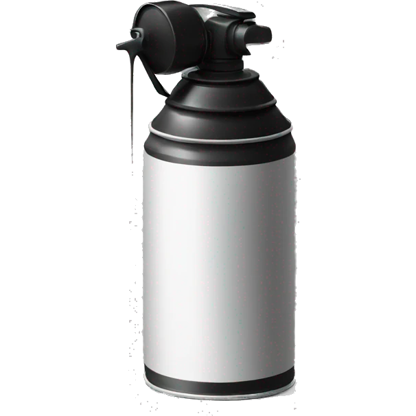 Black spray paint can spraying black emoji