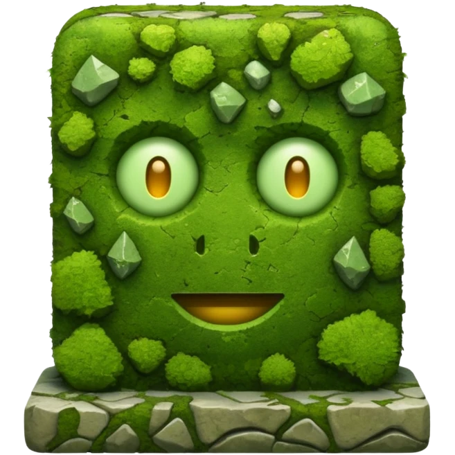 sculpture with moss emoji