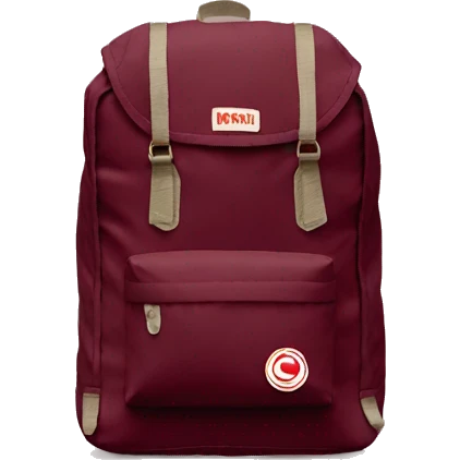 maroon kanken backpack emoji