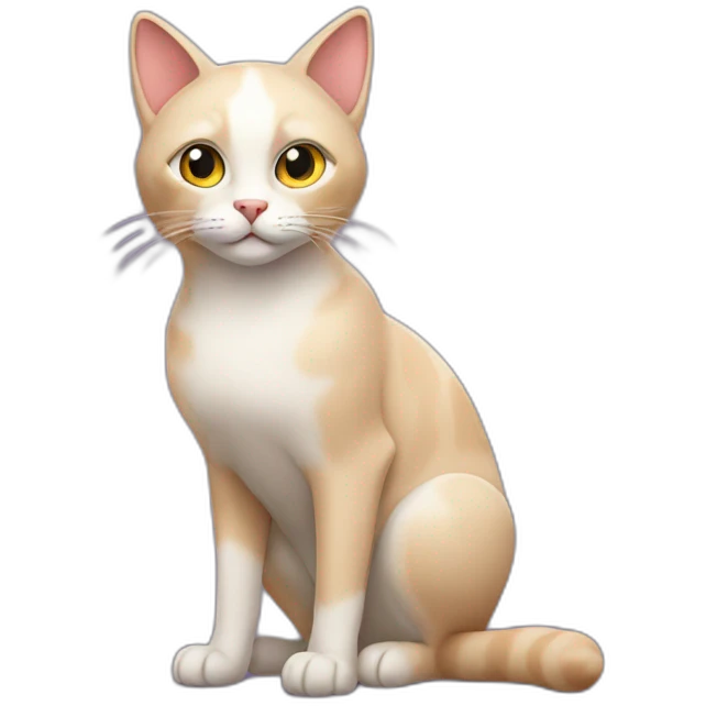 Cat on fox emoji