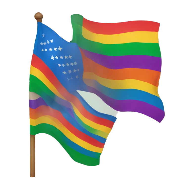 Progressive pride flag emoji