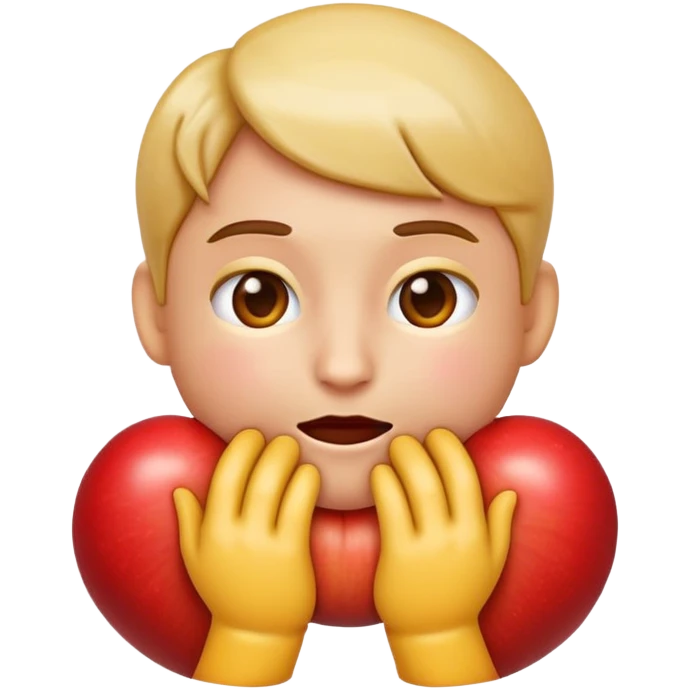 normal apple style emoji but someone jokingly having their hands at their neck choking themselves  emoji