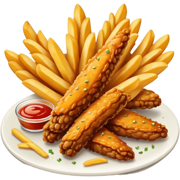 Wings and fries emoji