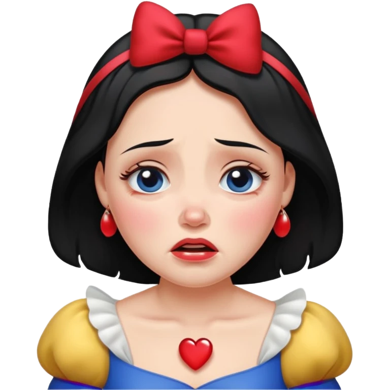 crying snow white emoji