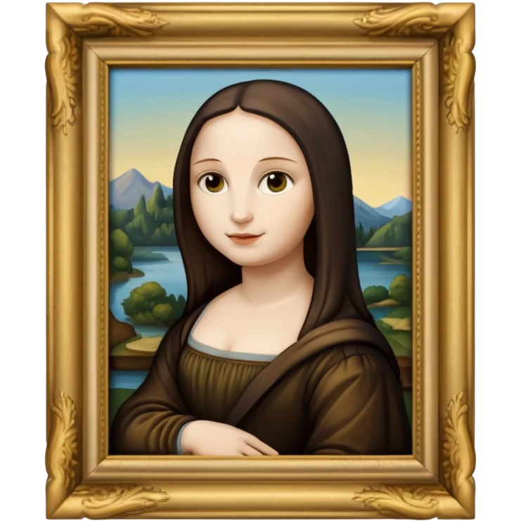 Mona Lisa in painting frame
















 emoji