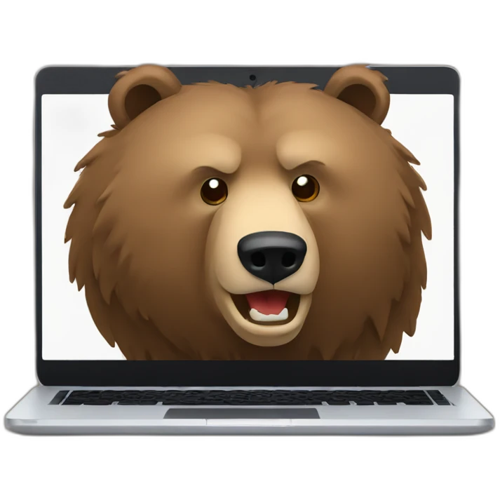 grizzly laptop emoji