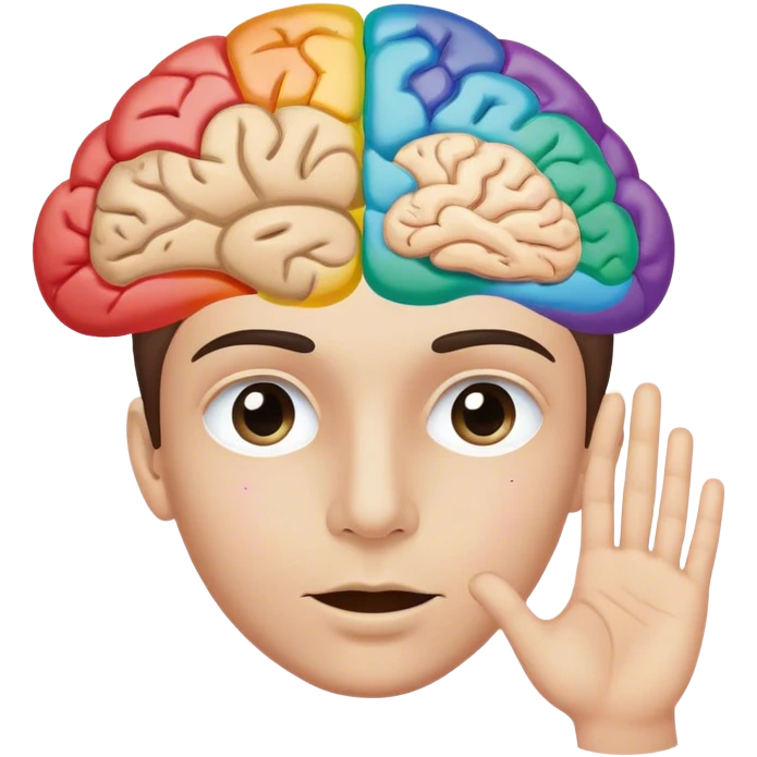 My emoji will have a human features like eyebrows, hands ,mouth and nose. And it will also have a opened head which I can see brain inside. 10 profiles of IB is written in it’s speech bubble with rainbow colors.
 emoji