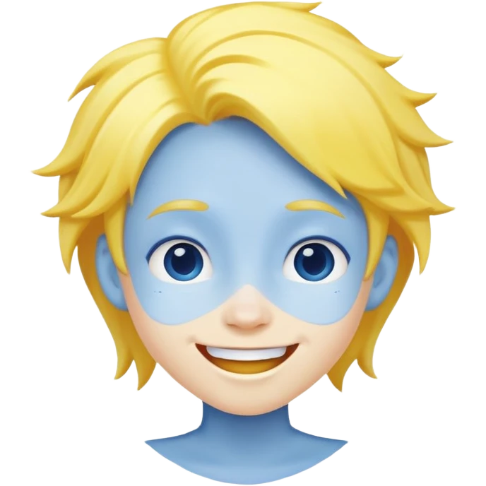 Joy blue character with yellow hair emoji