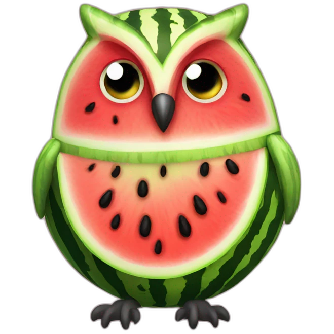 prompt watermelon owl hybrid emoji