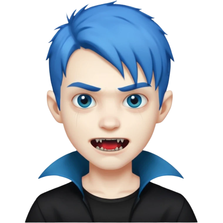 blue haired vampire boy emoji