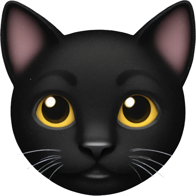 Black glittery cat emoji