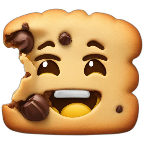 cookie with bite emoji