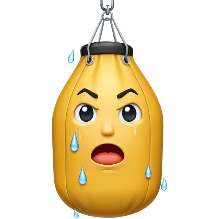Crying punching bag emoji