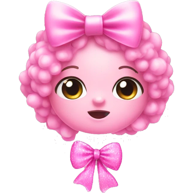 pink bubbles with bow  emoji