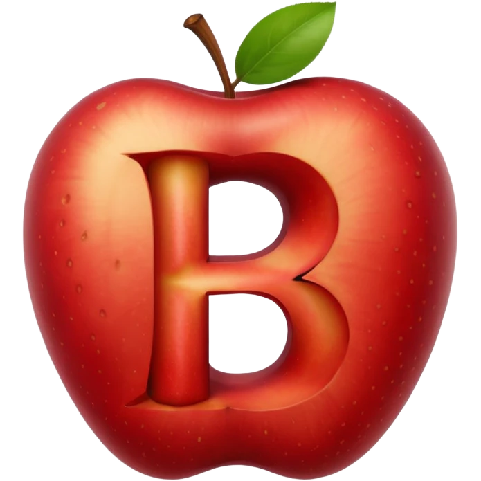 O like empty apple inside letter B emoji