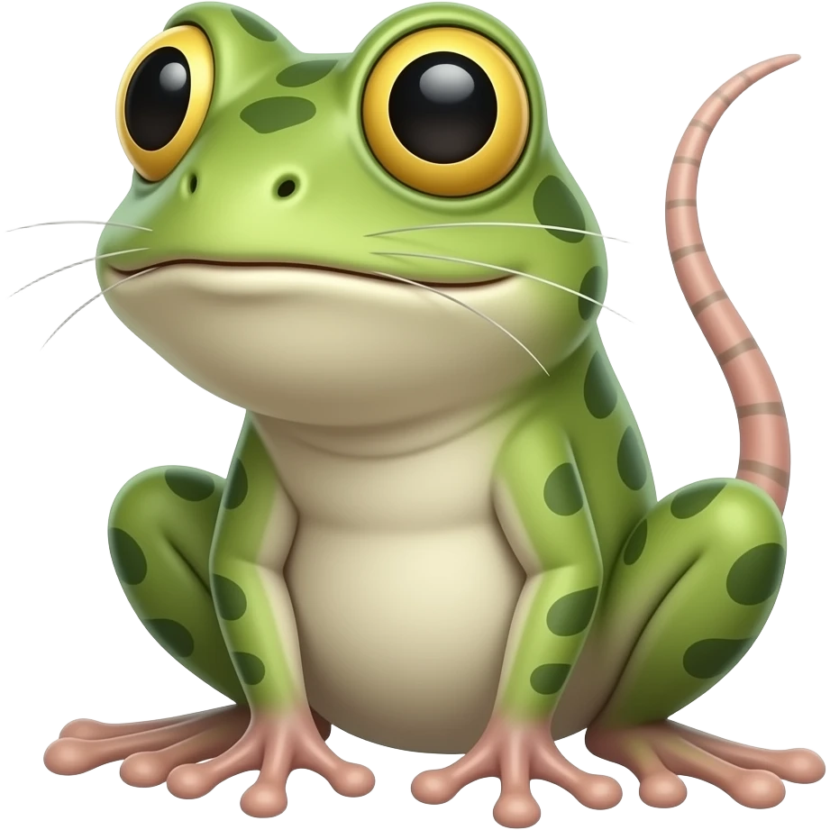 Rata mezclada con rana emoji