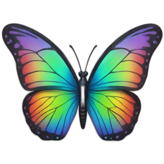 rainbow butterfly emoji