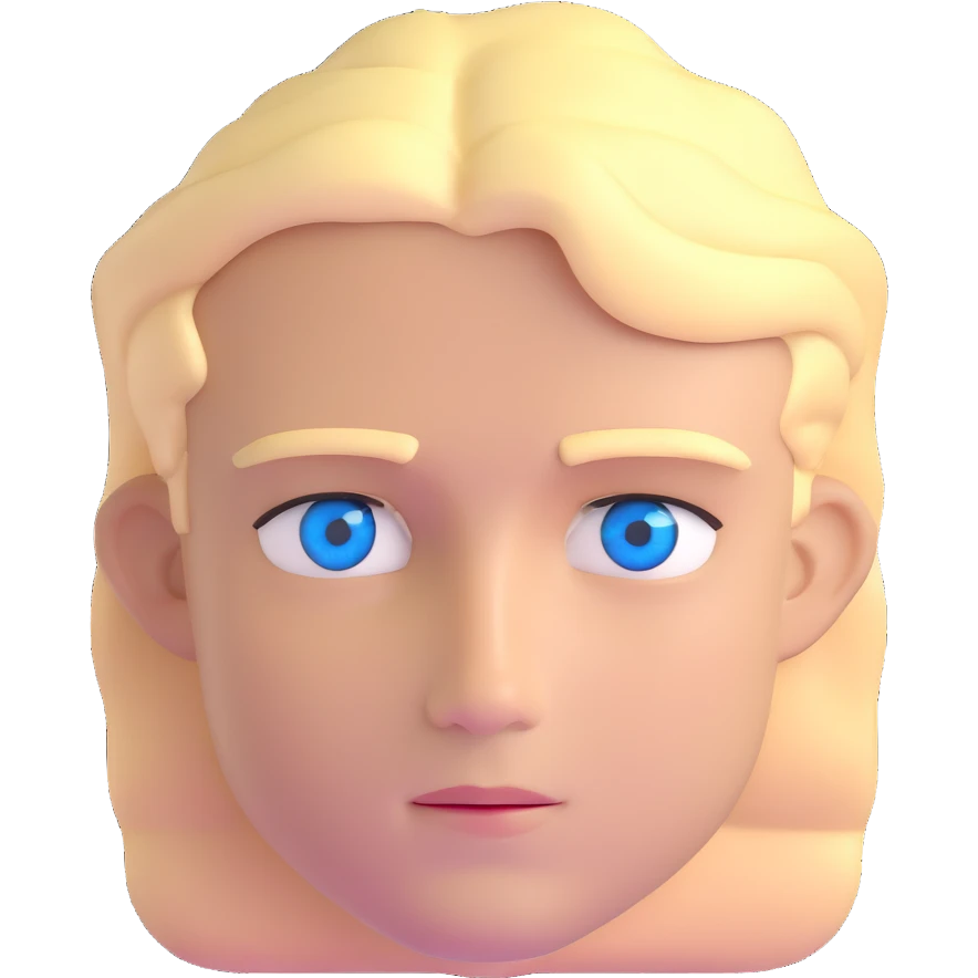 blond David with blue eyes emoji