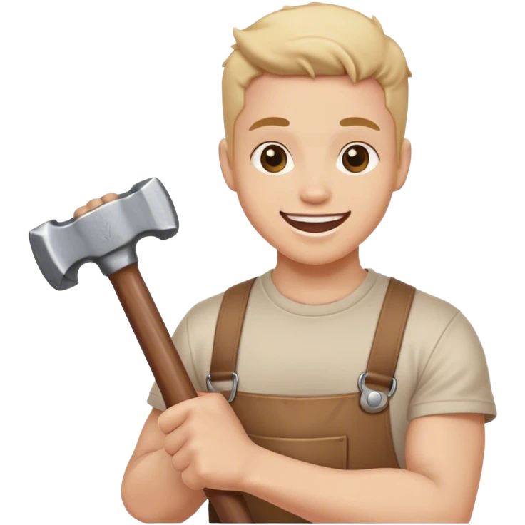 Happy hammer emoji
