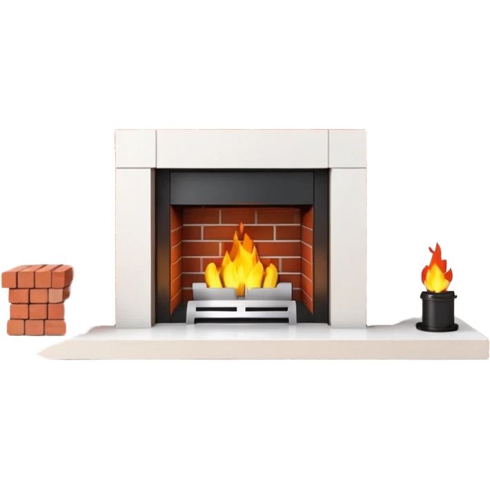 Modern Minimal Fireplace emoji