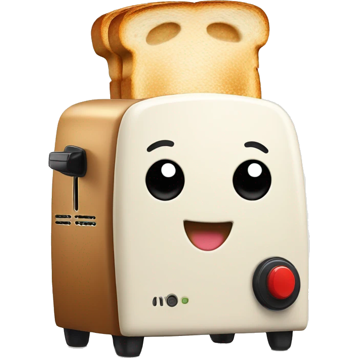 Toaster happy toast emoji