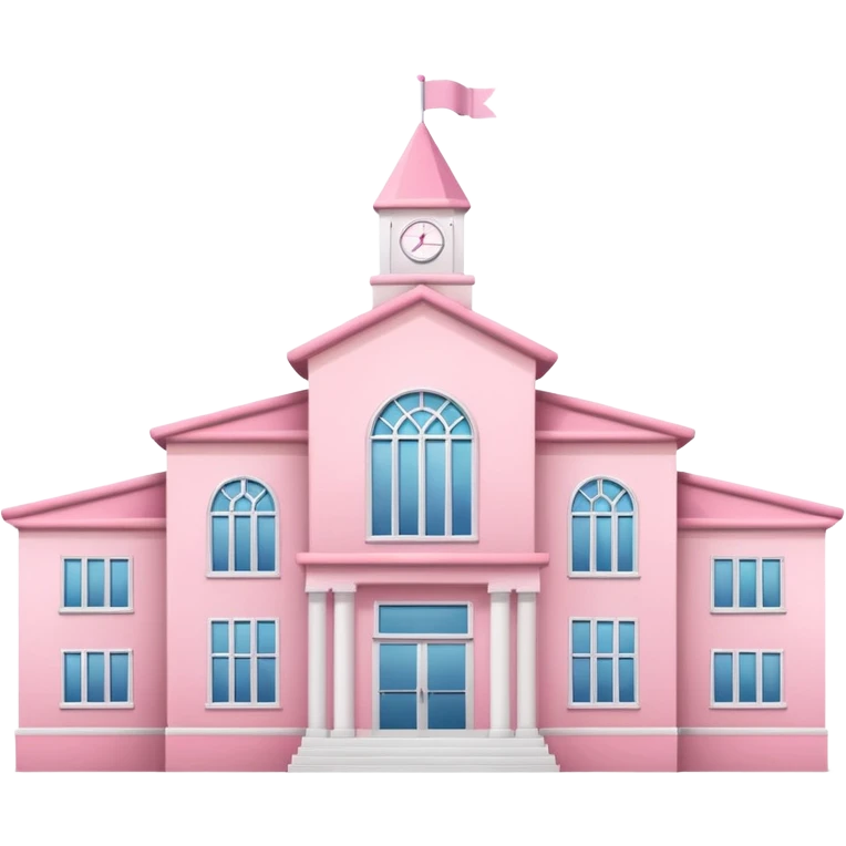 pink school with the word school in big letters emoji