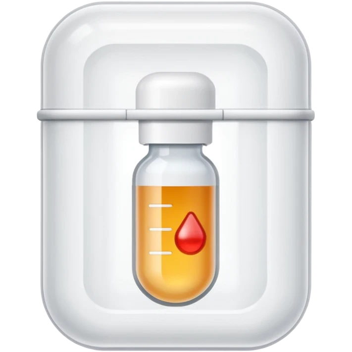 medicine capsule in case in nutral colors emoji