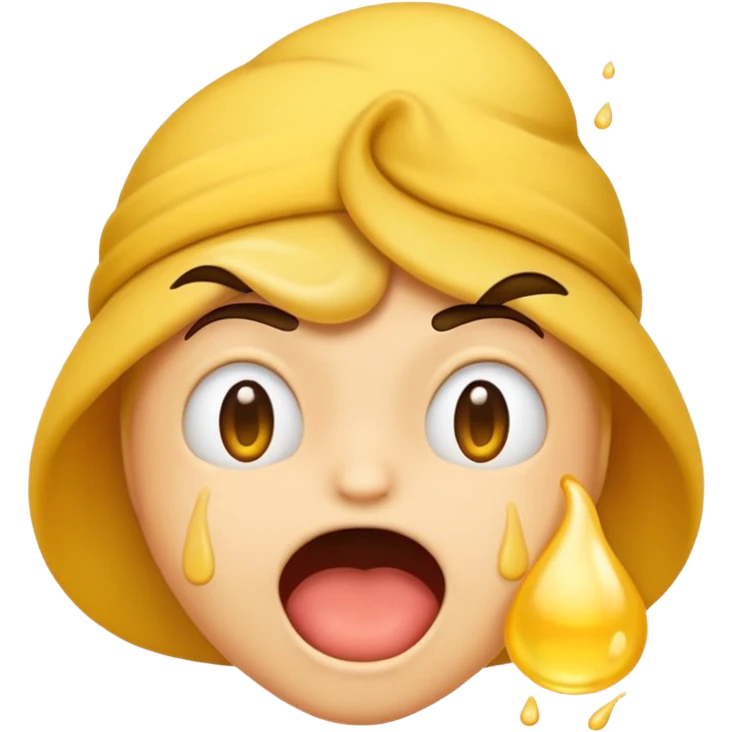 A emoji face farting emoji