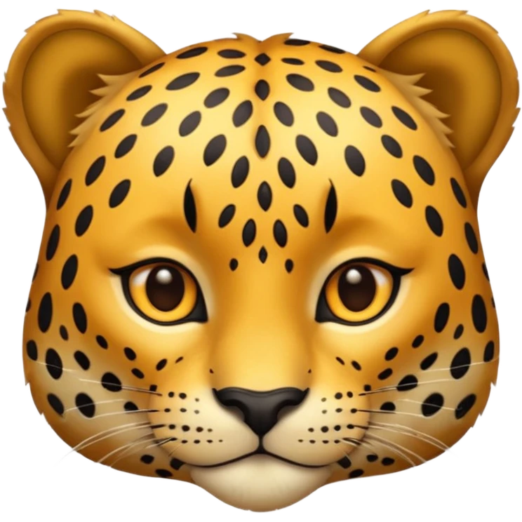 Leopard face with brown eyes 🐆  emoji