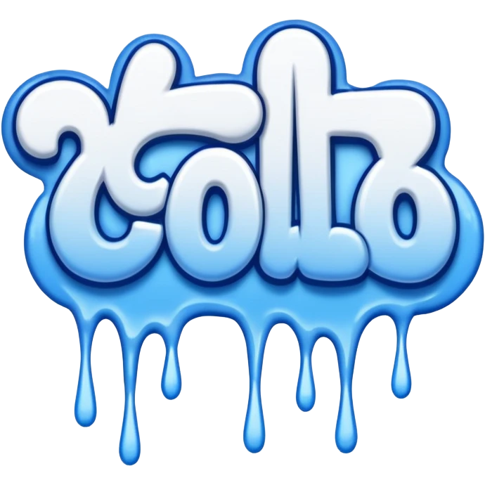the word COLD in graffiti emoji