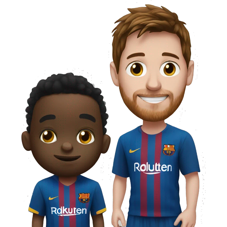 Messi with a black baby emoji
