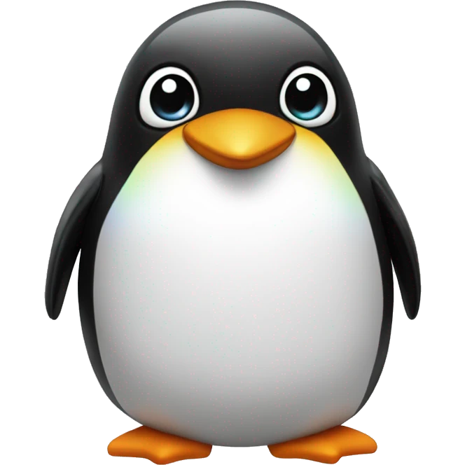 Pinguine wirh Rainbow  emoji