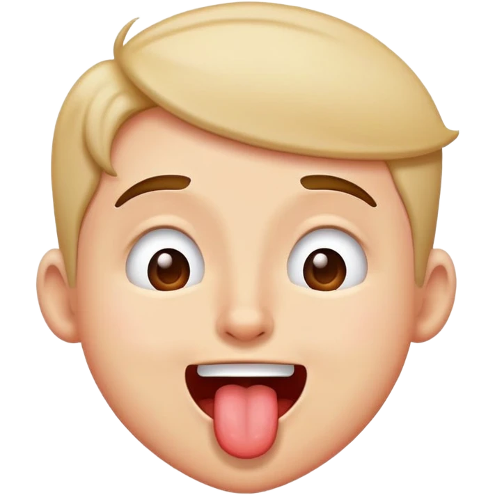 squinting with tongue out emoji shaking head left to right emoji
