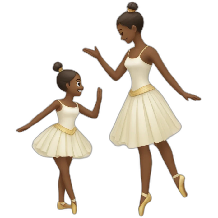 Une danseuse de classique et son enfant  emoji