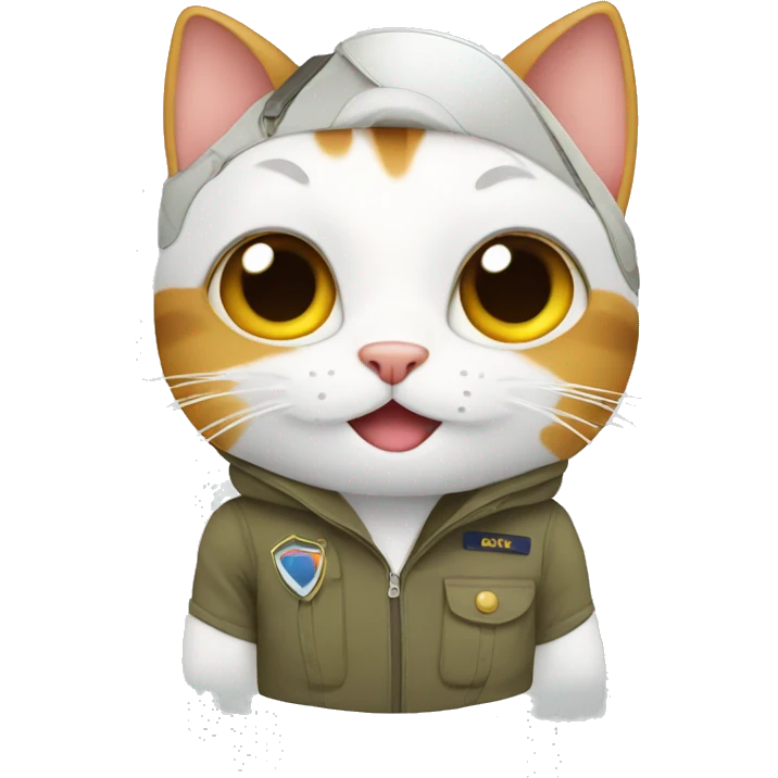 Cat in plane emoji