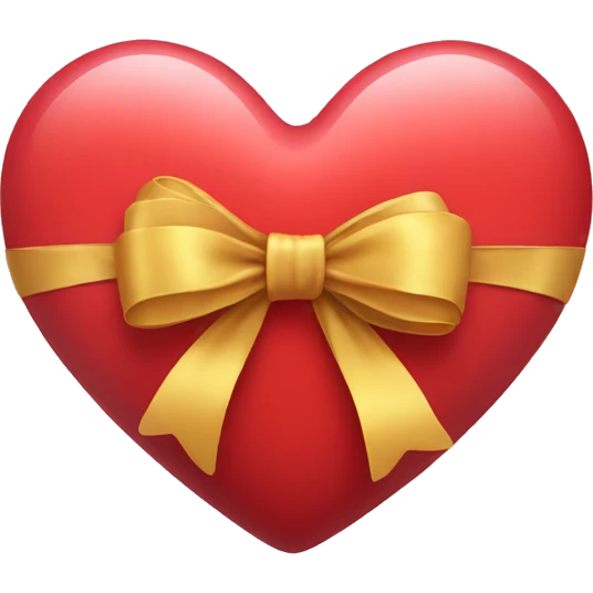 Heart with a bow emoji