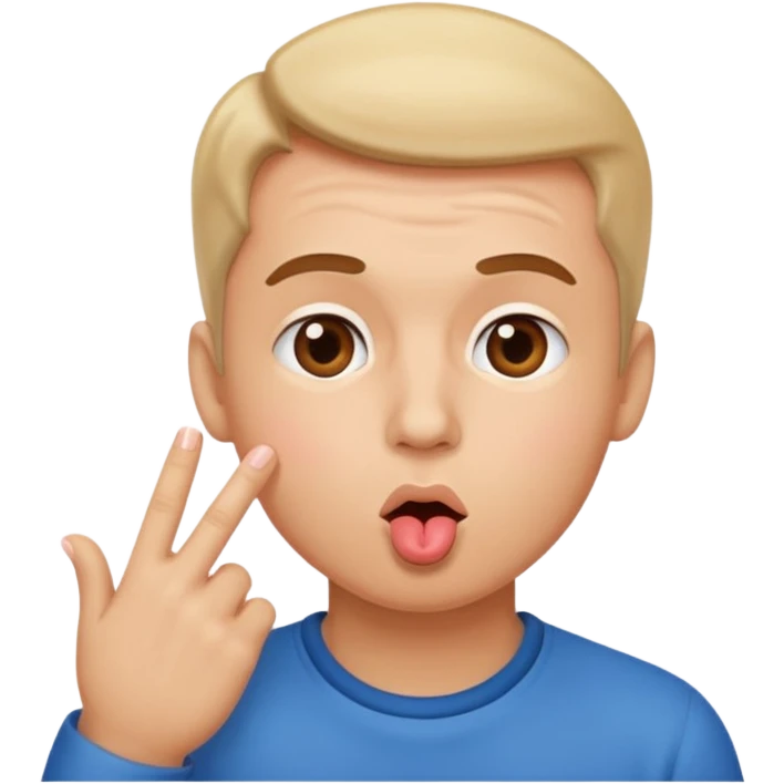 Paul blowing kiss emoji