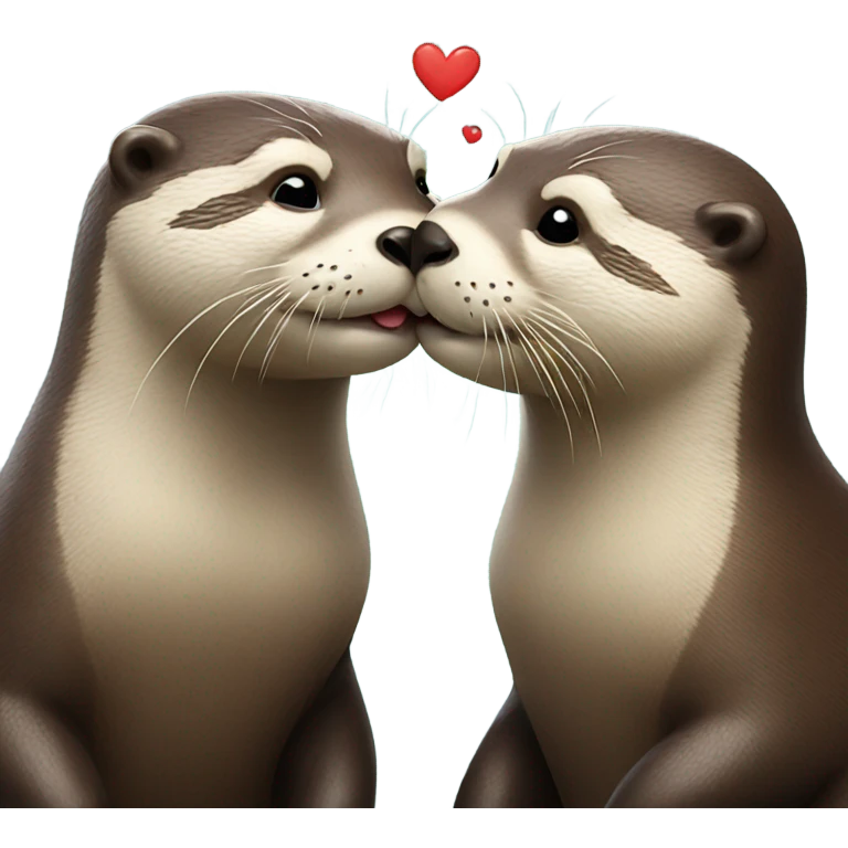 Otter sending a kiss emoji