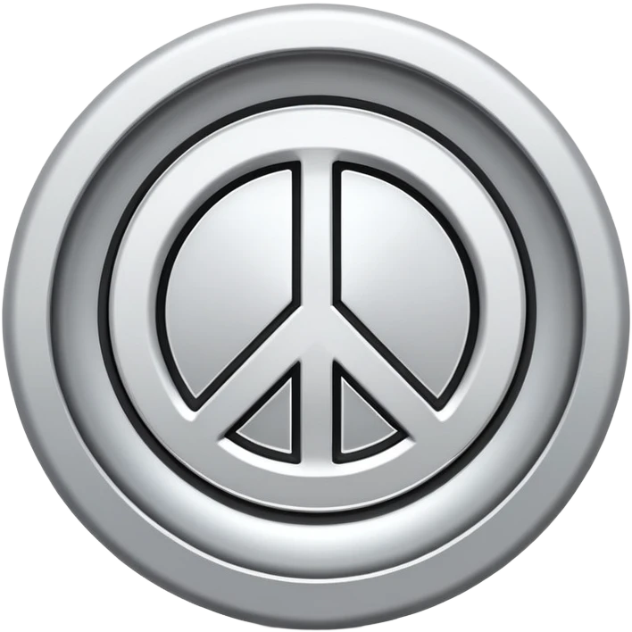 two speakers with a white peace symbol in the middle emoji