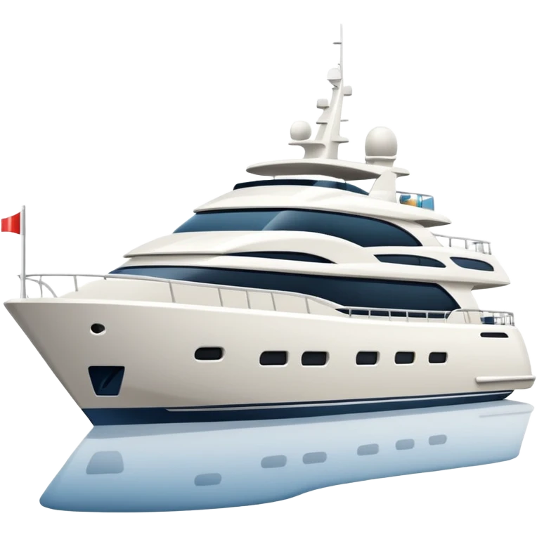 regular sized yacht facing to the left on white background emoji