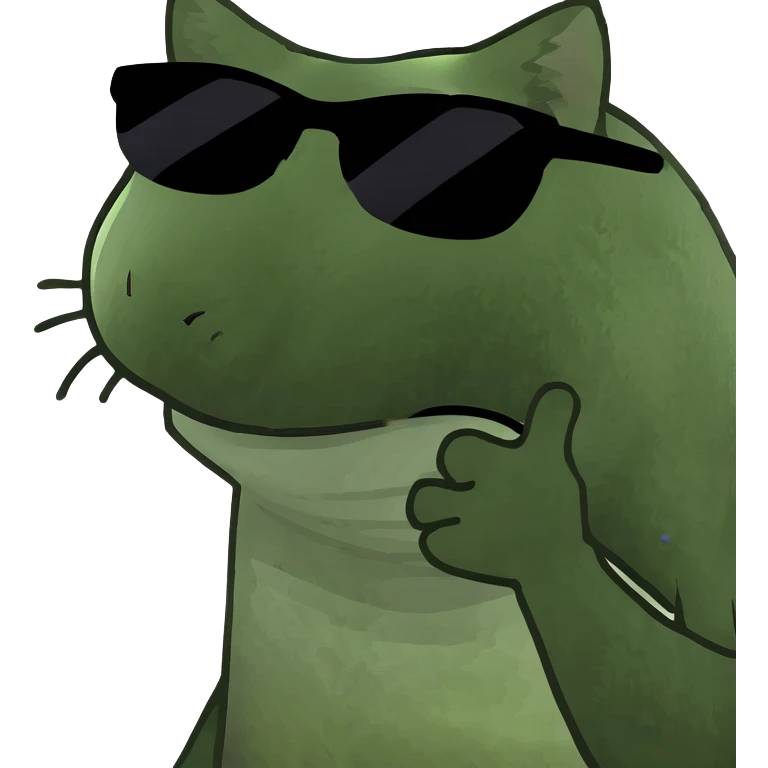 Cat with sunglasses emoji