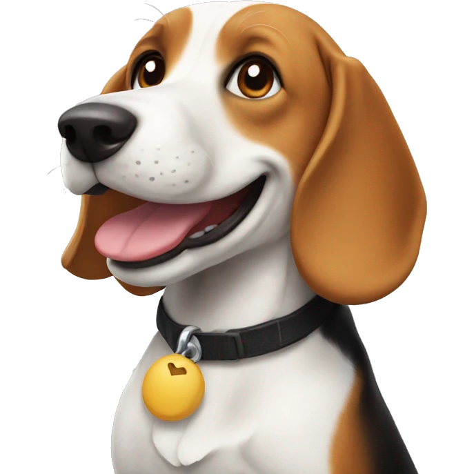 Beagle smiling emoji