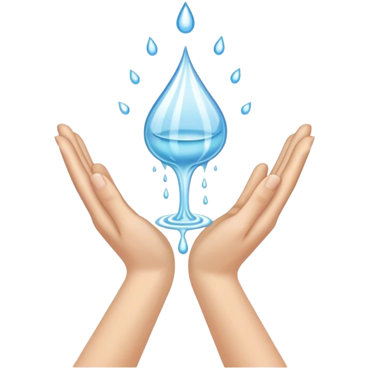 aspersorio con mano che benedice con gocce d'acqua emoji
