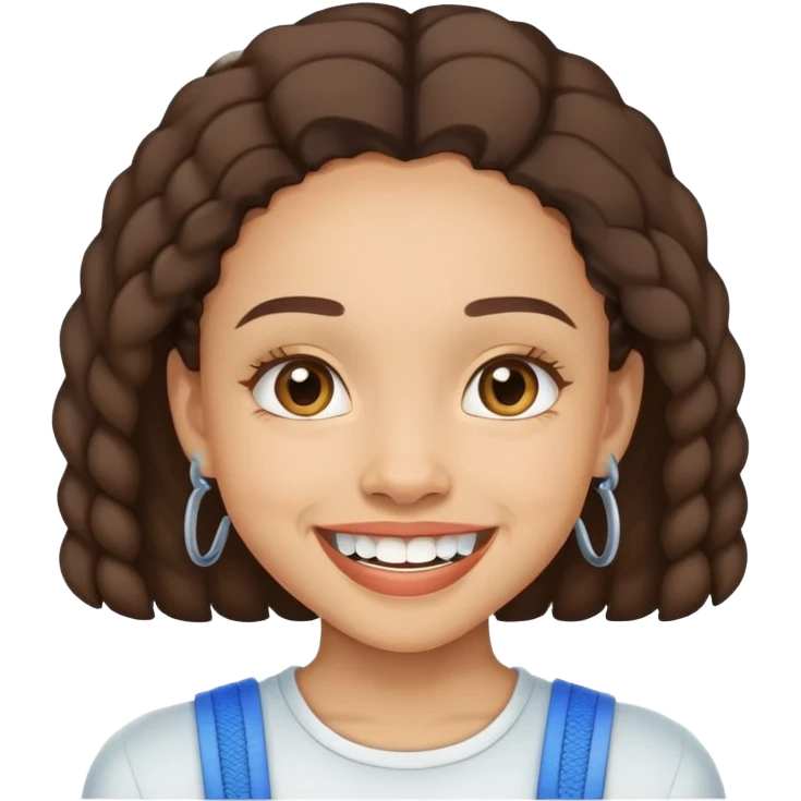 Lightskin girl with braces emoji
