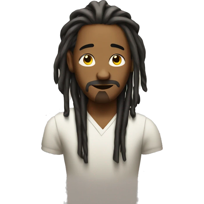 Dreadhead shrugging shoulders emoji