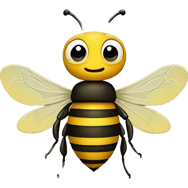 The anthropomorphic bee emoji