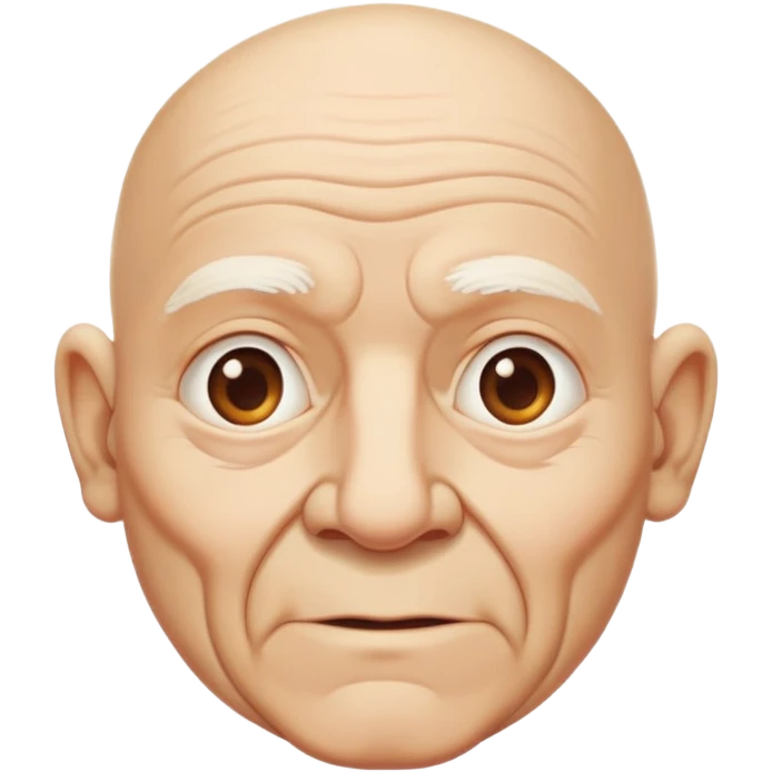 Bald old man emoji